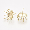 Brass Stud Earring Findings X-KK-T038-582G-NF-1