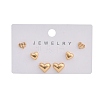 Brass Stud Earring Sets for Women EJEW-F352-01G-03-2