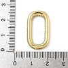 Rack Plating Brass Micro Pave Cubic Zirconia Oval Linking Rings KK-A234-006G-4