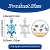 20Pcs 10 Colors Alloy Enamel Connector Charms ENAM-YW0008-59-2