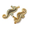 Brass Micro Pave Cubic Zirconia Pendants KK-A271-07F-G-2