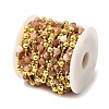Handmade Sunstone Faceted Round Beaded Chains CHC-F021-01G-02-3