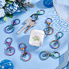 Rainbow Color Alloy Split Key Rings FIND-PH0005-56-3