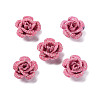 3D Rose Flower Baking Paint Aluminum Beads FIND-L019-01H-1