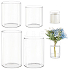 BENECREAT 4Pcs 4 Style High Borosilicate Straight Plants Propagation Vase GLAA-BC0001-27-1