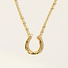 Colorful Cubic Zirconia Arch Pendant Necklace with Brass Satellite Chains for Women NJEW-Z018-01G-1