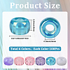 600Pcs 6 Colors Opaque & Tansparent Acrylic European Beads MACR-SC0002-02B-2