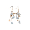 Golden Plated Brass Dangle Earrings EJEW-K275-01G-02-1