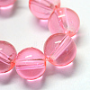 Baking Painted Transparent Glass Round Bead Strands DGLA-Q022-8mm-07-2