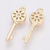 Brass Micro Pave Cubic Zirconia Pendants ZIRC-Q002-134G-3