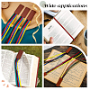5Pcs 5 Colors Colorful Ribbon PU Leather Bookmarks AJEW-CP0003-86B-5