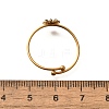 Daisy 304 Stainless Steel Enamel Open Cuff Rings for Women RJEW-M061-01G-M-3