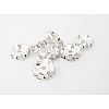 Brass Rhinestone Spacer Beads X-RB-A006-7MM-S-1