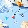5Pcs 5 Colors Handmade Lampwork Pendants LAMP-CJ0002-65-6