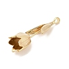 Three-Dimensional Flower Brass Pendants KK-V006-02G-04-3