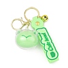 Cartoon Acrylic & PVC Small Animal Head Pendant Keychains KEYC-P014-A01-1