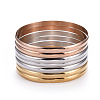Fashion 201 Stainless Steel Bangle Sets BJEW-L664-024D-M-1-7