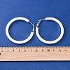 304 Stainless Steel Hoop Earrings for Women EJEW-A125-33S-5