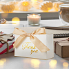 10Pcs Gold Stamping Thank You Printed Paper Candy Gift Packaging Boxes with Ribbon CON-LP0001-12-3