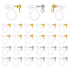 28Pcs 2 Colors 201 Stainless Steel Clip-on Earring Settings STAS-DC0016-90-1