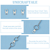 Unicraftale 1000Pcs 316 Surgical Stainless Steel Chain Tabs STAS-UN0053-18-5