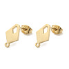 Ion Plating(IP) 304 Stainless Steel Stud Earring Findings STAS-I206-13G-1