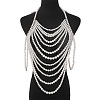 Plastic Imitation Pearl Beaded Multi Layer Bridal Shoulder Chains WG1B7F3-03-1