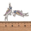 Brass Micro Pave Cubic Zirconia Pendants KK-F903-04P-3