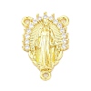 Brass Clear Cubic Zirconia Virgin Mary Chandelier Component Links KK-D325-07G-04-1