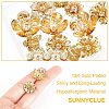 20Pcs 5 Style Brass Bead Caps KK-SC0004-92-3