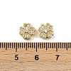 Rack Plating Brass Micro Pave Cubic Zirconia Beads ZIRC-A006-04G-02-4