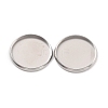 Non-Tarnish 316 Surgical Stainless Steel Cabochon Tray Settings STAS-I187-06F-P-2