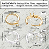 16Pcs 2 Colors 201 Stainless Steel Huggie Hoop Earrings Findings STAS-BBC0008-39C-2