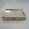 Rectangle Bamboo Badge Presentation Boxes CON-WH0095-20B-1