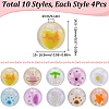 SUNNYCLUE 40Pcs 10 Colors Transparent Acrylic Beads OACR-SC0001-25-2