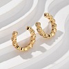 Golden Plated Brass Micro Pave Cubic Zirconia Cuff Earrings EJEW-L244-22B-1