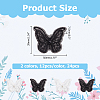 24Pcs 2 Colors Polyester Embroidered Cloth Sew on Patches PATC-HS0001-01-2