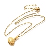 Summer Beach 304 Stainless Steel Pendant Rope Chain Necklaces for Women STAS-Z108-01G-02-4