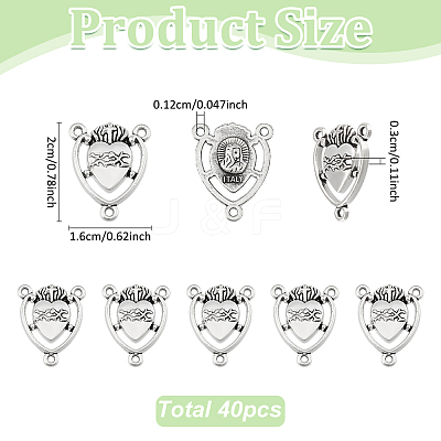 40Pcs Tibetan Style Alloy Chandelier Component Links FIND-MA0001-19-1