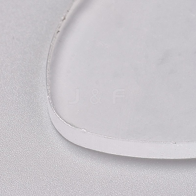 Transparent Blank Acrylic Pendants TACR-WH0002-06-1