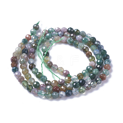 Natural Indian Agate Bead Strands X-G-A129-2mm-03-1