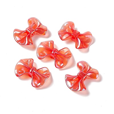 UV Plating Rainbow Iridescent Acrylic Beads PACR-M003-12D-1