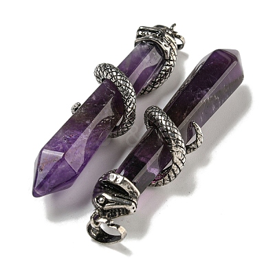 Natural Amethyst Pointed Big Pendants G-F766-07AS-03-1