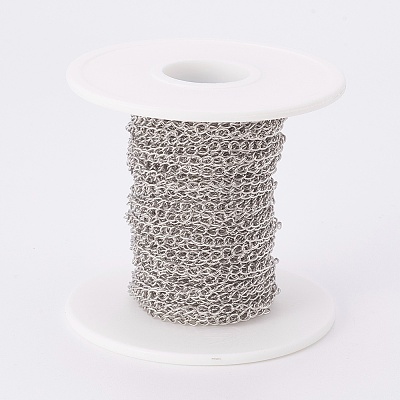 Tarnish Resistant 304 Stainless Steel Curb Chains CHS-F003-17P-A-1
