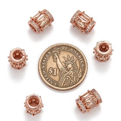 Cubic Zirconia Beads ZIRC-C001-1RG-1