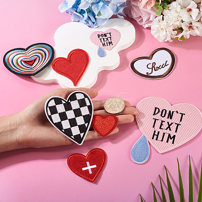 8Pcs 8 Styles Computerized Embroidery Cloth Patches PATC-TA0001-38B-1