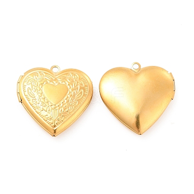 Ion Plating(IP) 304 Stainless Steel Locket Pendants STAS-G146-20G-1