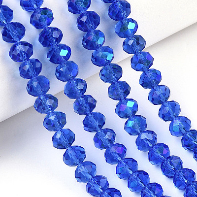Electroplate Glass Beads Strands X1-EGLA-A034-T8mm-L26-1
