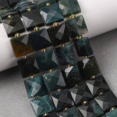 Natural Moss Agate Beads Strands G-F839-A24-01-1