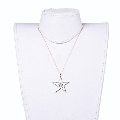 Epoxy Resin Pendant Necklaces NJEW-JN02481-M-1